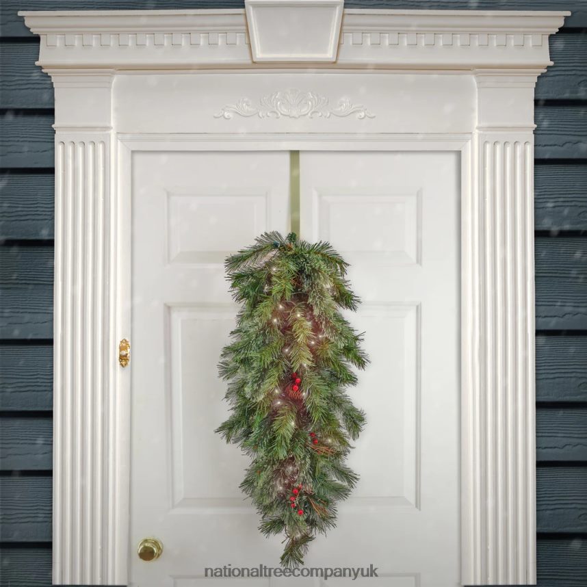 Greenery | National Tree Company 36\ Glistening Pine Teardrop with LED Lights F2L4F442